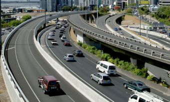 Driving in Auckland traffic