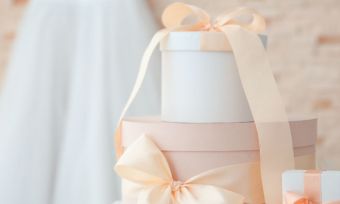 neatly wrapped wedding presents