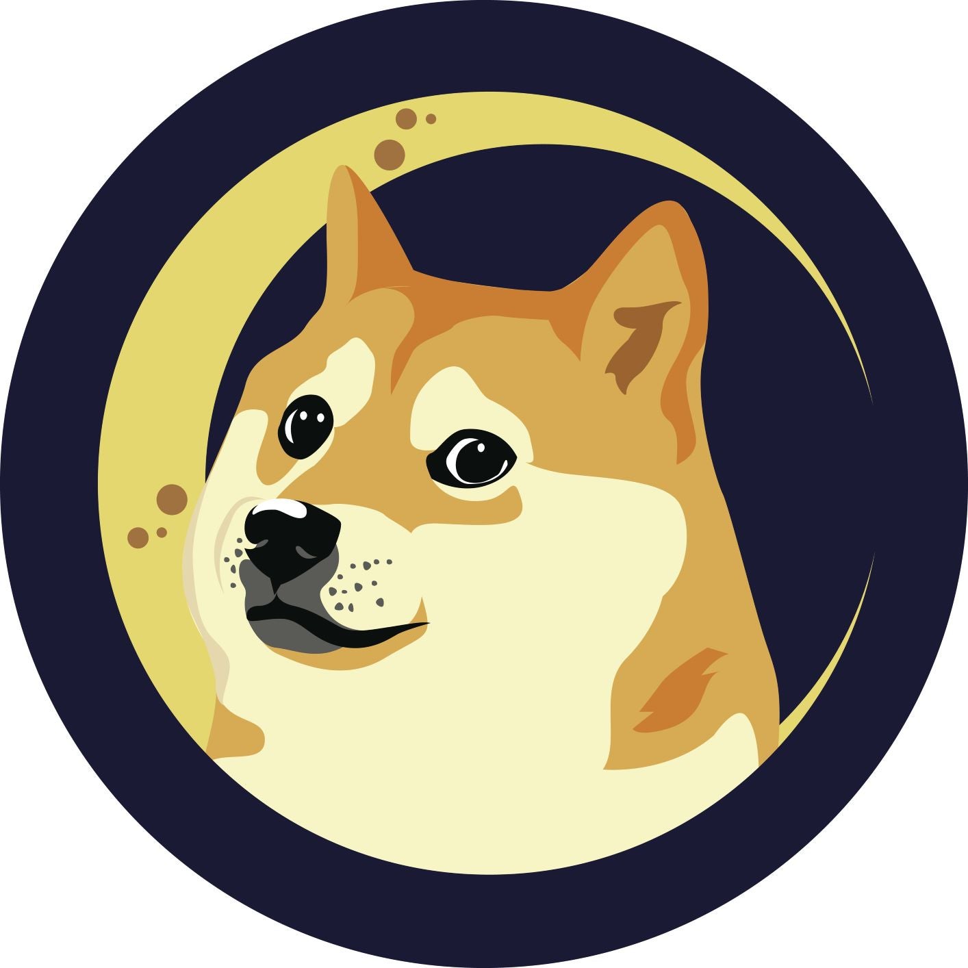 Symbol of Dogecoin, a cryptocurrency