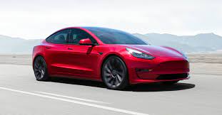 Red Tesla Model 3