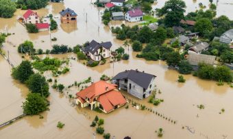 flooded houses