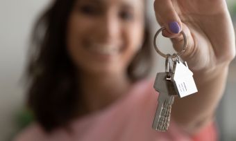 First home buyer holding bunch of keys