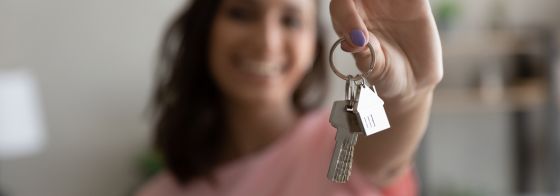 First home buyer holding bunch of keys