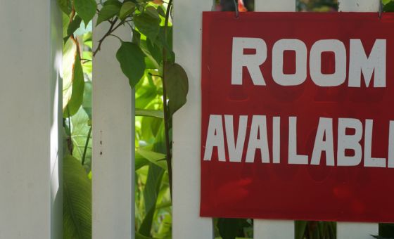 Renting out a room in your home: room available sign